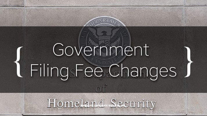 Government Filing Fee Changes