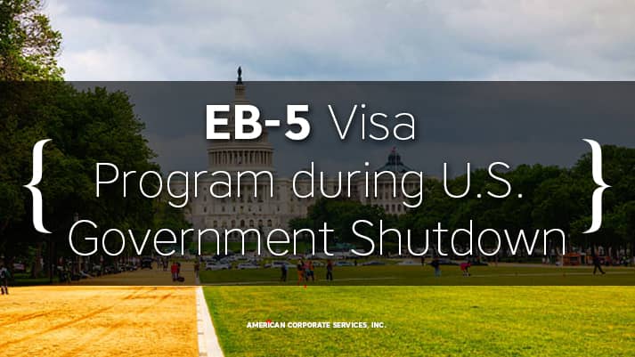 EB-5 Visa Program during U.S. Government Shutdown