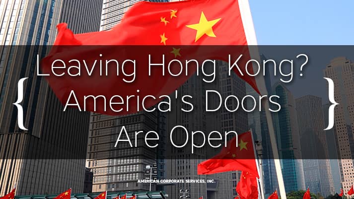 Leaving Hong Kong? America's Doors Are Open