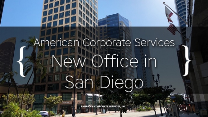 American Corporate Services, Inc. Announces New Office in Downtown San Diego